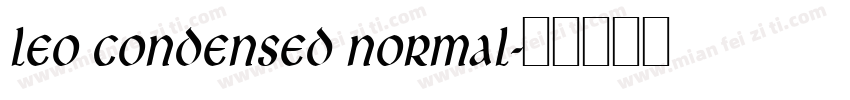 Leo Condensed Normal字体转换
